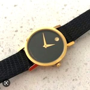 Movado women's watch with Genuine Lizard Leather band